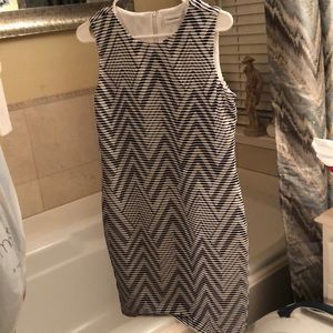 Calvin Klein midi dress black and white